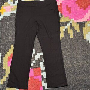 Iman Global Chic Slip into Slim Perfect Ponte Ankle Pant, Black, Large